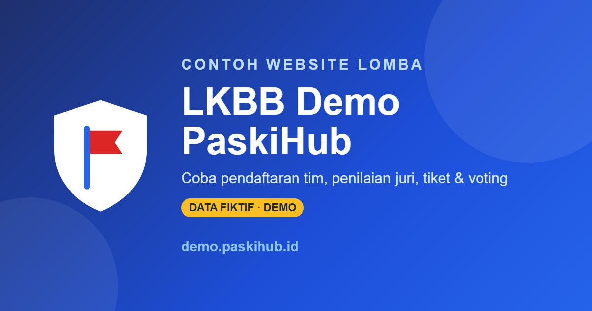 Merchandise Resmi LKBB Demo PaskiHub 2027 | SMA Negeri 1 Kota Contoh